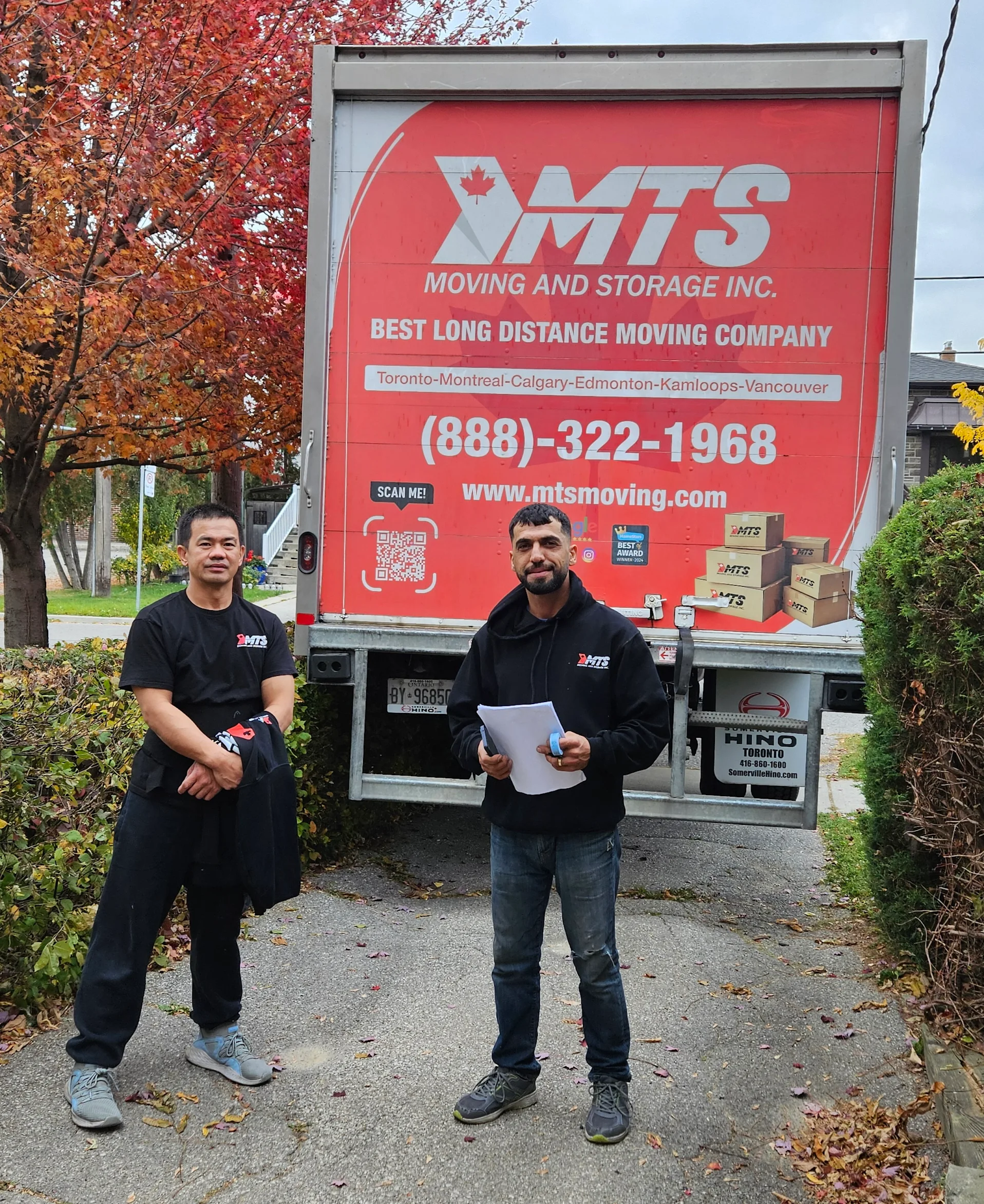 MTS crew rolling out from my Ottawa driveway, Edmonton‑bound.